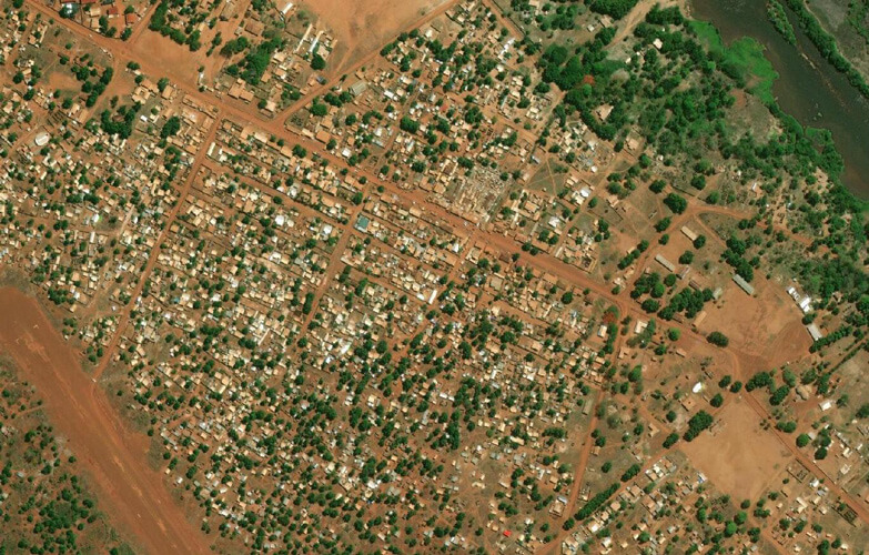 Image aérienne cartographie humanitaire