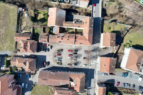 Image aérienne drone à 90° Sainte Foy L'Argentière (69)
